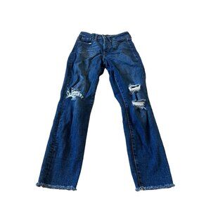 Old Navy Women's Size 2 High Rise O.G. Straight Stretch Smooth Pockets Blue